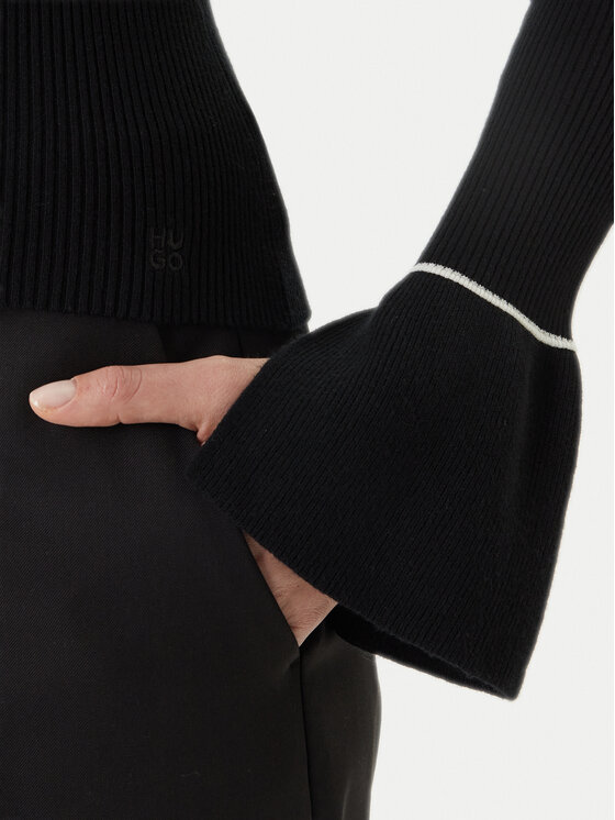HUGO HUGO Svetr Samur 50554077 Černá Slim Fit
