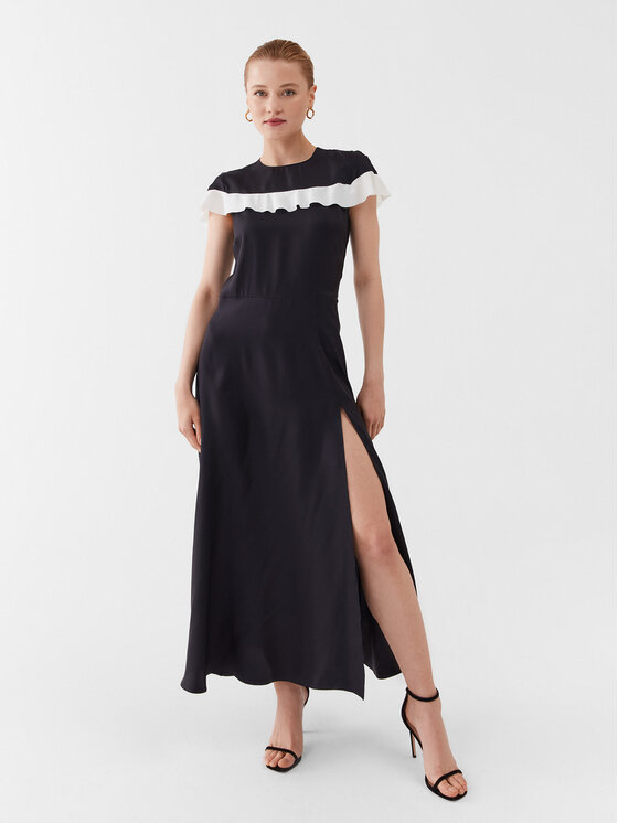 Red Valentino Red Valentino Každodenní šaty 2R3VAGS0 Černá Regular Fit