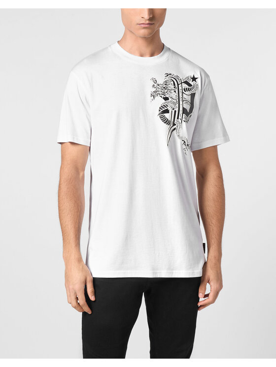 PHILIPP PLEIN PHILIPP PLEIN T-Shirt 11643 Biały Regular Fit