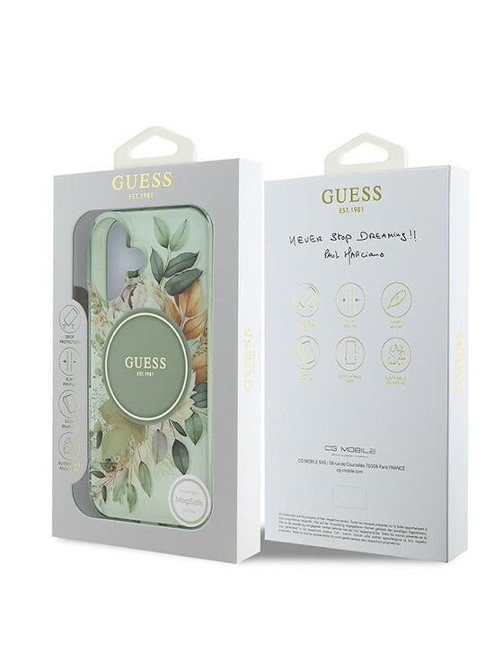 Guess Guess Etui na telefon Apple iPhone 16 Plus Zielony