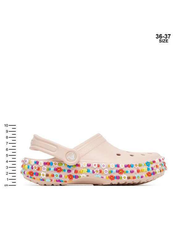 Crocs Crocs Παντόφλες Classic Beaded Band 211614 Μπεζ