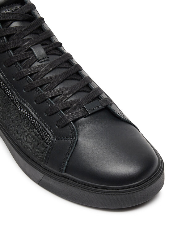 Calvin Klein Calvin Klein Сникърси High Top Lace Up W/ Zip Mono HM0HM01556 Черен