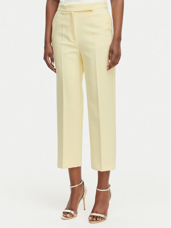 Morgan Spodnie materiałowe 261-PVADO.F Żółty Regular Fit