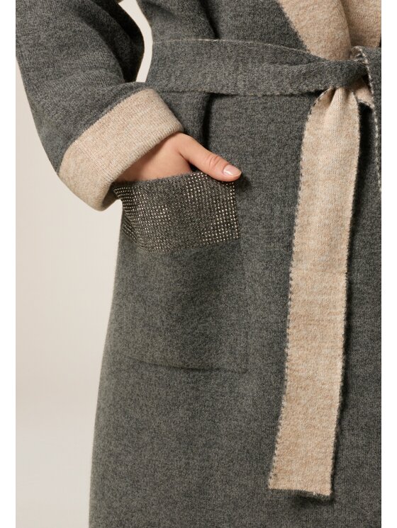 Oltre Oltre Sweter M565E001951N0S3 Szary Regular Fit