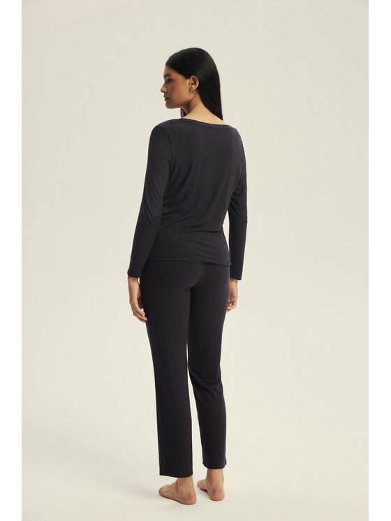 Esotiq Esotiq Piżama 44388 Szary Regular Fit