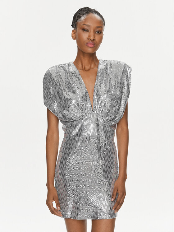 Rinascimento Rinascimento Coctailkleid CFC0116365003 Silberfarben Regular Fit