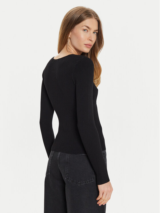 TWINSET TWINSET Πουλόβερ 242TP3132 Μαύρο Slim Fit