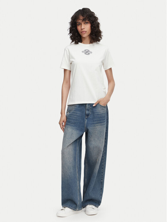 HUGO HUGO T-särk Damacia 8 50573353 Valge Regular Fit