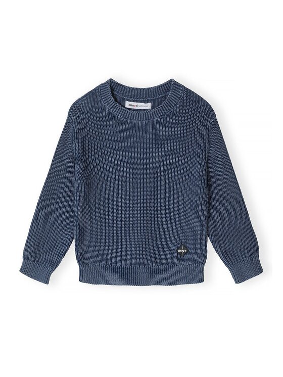 minoti minoti Sweter 33KNIT267 Niebieski Regular Fit