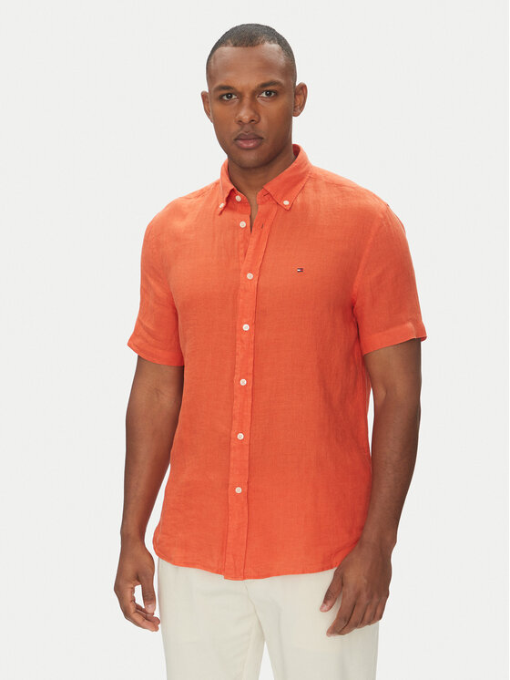 Tommy Hilfiger Tommy Hilfiger Cămașă MW0MW35207 Portocaliu Regular Fit