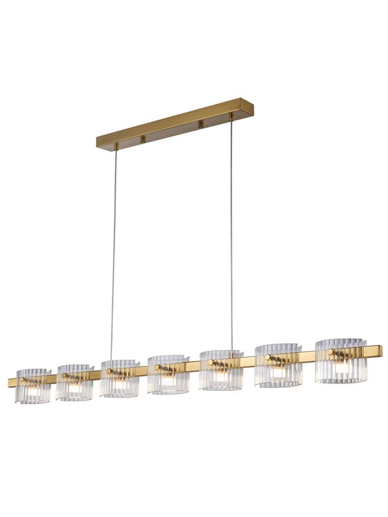 MIAhome MIAhome Lampa wisząca BACCIO LED złota 120 cm Złoty
