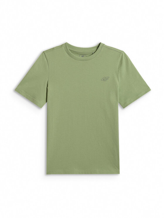 4F 4F T-Shirt BASIC+ Turkusowy Regular Fit