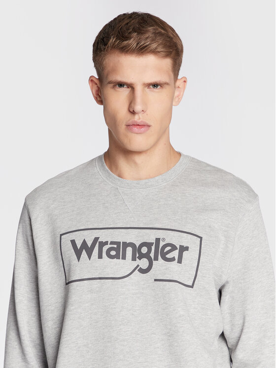 Wrangler Wrangler Felpa Frame Logo Crew W662HAX37 112320241 Grigio Regular Fit