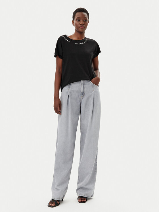 Liu Jo Sport Liu Jo Sport T-särk TA5268 JS005 Must Regular Fit