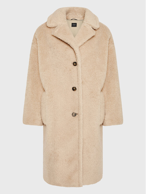 Weekend Max Mara Weekend Max Mara Cappotto in shearling Salmone 50160323 Beige Regular Fit