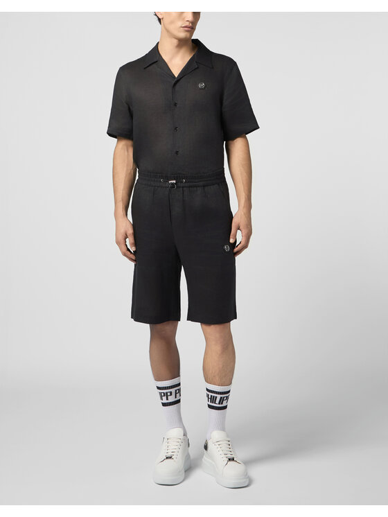 PHILIPP PLEIN PHILIPP PLEIN Szorty materiałowe 30022 Czarny Regular Fit