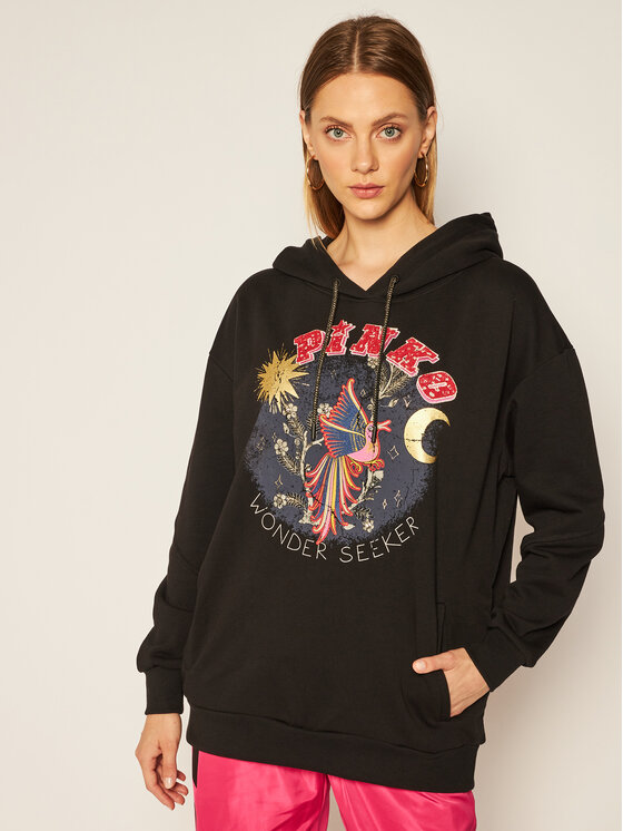 PINKO Pinko Sweatshirt Armando AI 20-21 BLK01 1G15BQ Y54B Schwarz Regular Fit