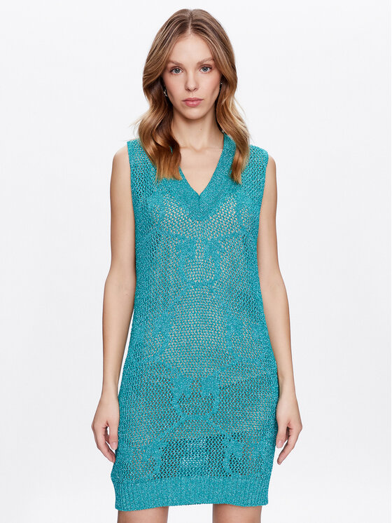 Pinko Vestito di maglia Abbracciato 100631 A0K2 Verde Regular Fit, taglia : XL