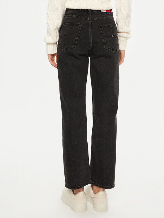 Tommy Jeans Tommy Jeans Traperice Layla DW0DW19577 Crna Straight Fit