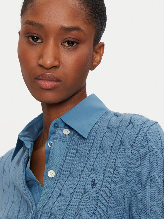 Polo Ralph Lauren Polo Ralph Lauren Pletena jopica 211891643016 Modra Regular Fit