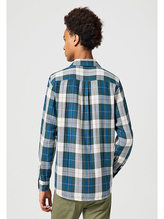 Wrangler Wrangler Camicia 2 PKT SHIRT Verde Regular Fit