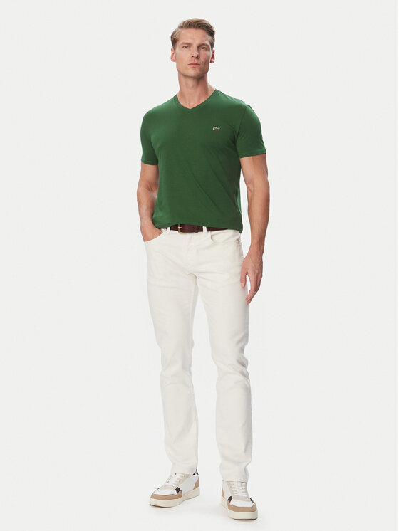 Lacoste Lacoste T-Shirt TH6710 Zielony Regular Fit
