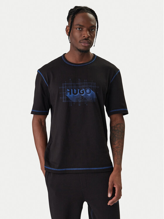 HUGO HUGO T-särk Nothal 50553498 Must Regular Fit