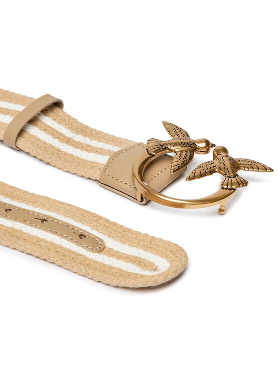 PINKO Pinko Dámský pásek Love Navy Belt H4 PE 22 PLT01 1H211W Y86X Béžová