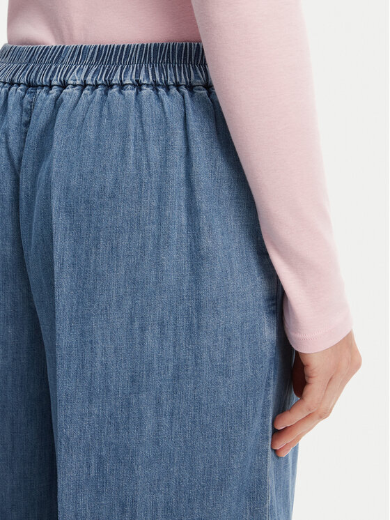 United Colors Of Benetton United Colors Of Benetton Palazzo hlače 4KOWDF01B Modra Wide Leg