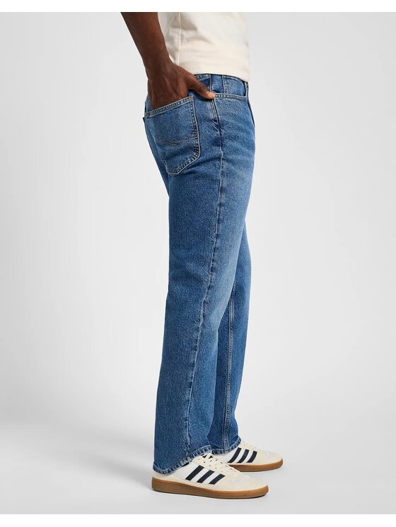 Lee Lee Jeansy Brooklyn Straight Niebieski Regular Fit