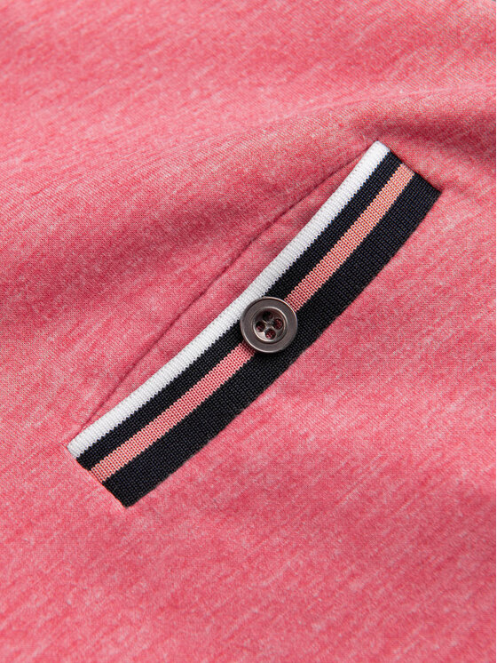 Ombre Ombre T-Shirt OM-TSCT-0175 Červená Casual Fit