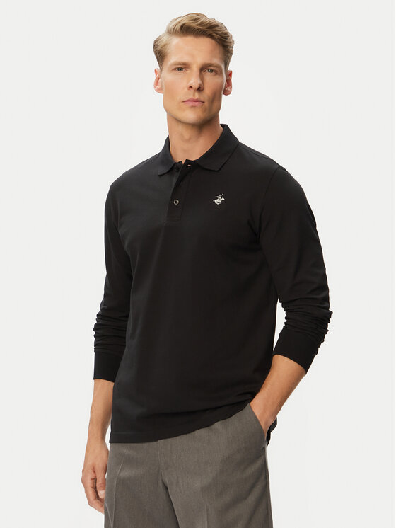 Beverly Hills Polo Club Tricou polo P-SS26M-P424125 Negru Regular Fit
