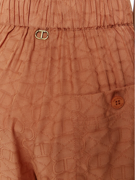TWINSET TWINSET Kratke hlače iz tkanine 241TT2241 Oranžna Loose Fit