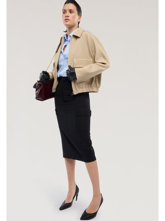 Trussardi Trussardi Spódnica midi 1182A000663N033 Czarny Regular Fit