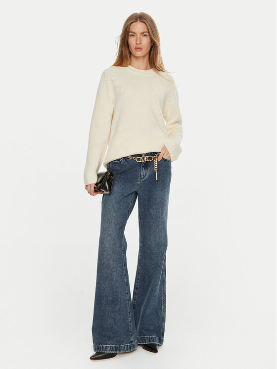 MICHAEL Michael Kors MICHAEL Michael Kors Sweter MF460YPF2G Écru Relaxed Fit