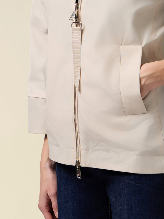 Oltre Oltre Płaszcz zimowy 0004J000150N0S1 Kremowy Baggy Fit