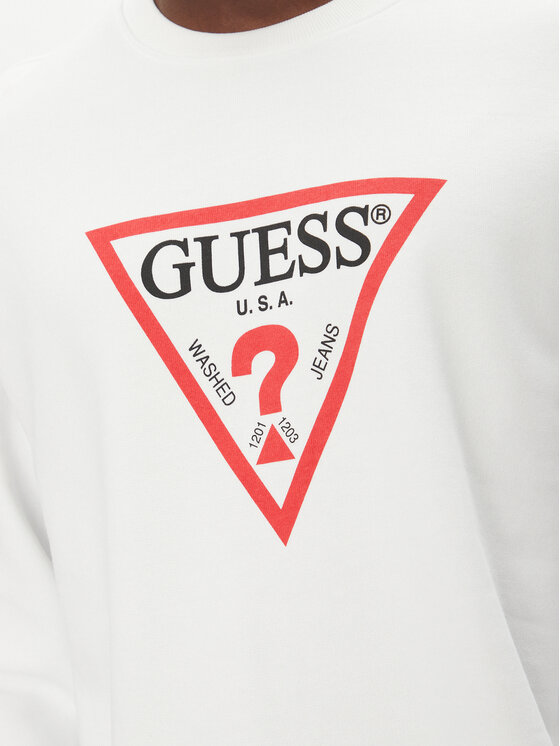 Guess Jeans Guess Jeans Bluză M4YQ21 K9V31 Alb Oversize