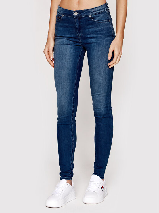 Tommy Jeans Džinsi Nora DW0DW09213 Tumši zils Skinny Fit