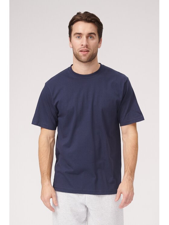 TeeShoppen TeeShoppen T-Shirt 'Oversized Collection' Granatowy Oversize