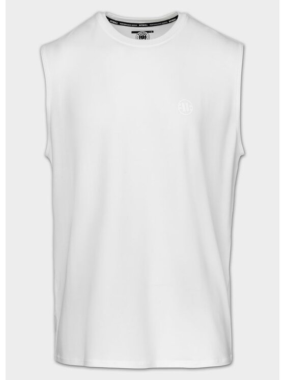 PITBULL PITBULL Koszulka techniczna Casual Sport SMALL LOGO II Biały Regular Fit