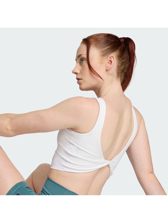 adidas adidas Marškinėliai Power Light Support JZ6028 Balta Slim Fit