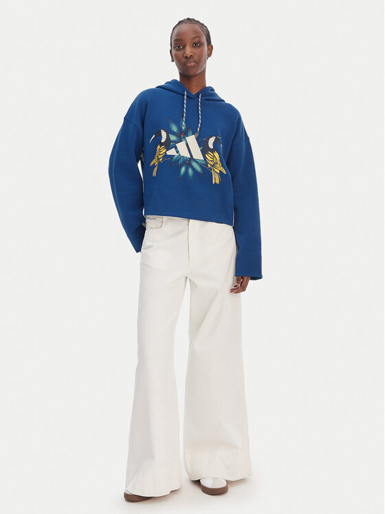 adidas adidas Mikina Farm Rio KS2104 Tmavomodrá Loose Fit