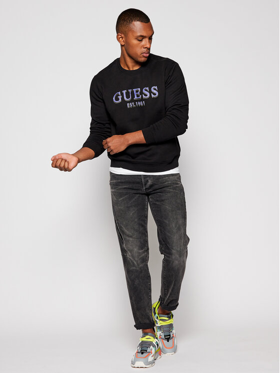 Guess Guess Džemperis Allen M0BQ76 K9V31 Juoda Regular Fit
