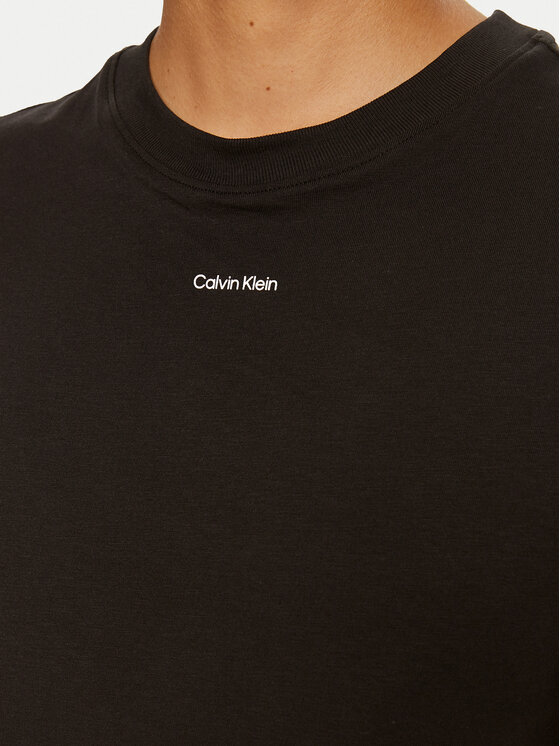 Calvin Klein Calvin Klein T-Shirt Nano Logo K20K207519 Czarny Regular Fit