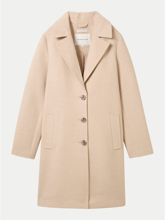 Tom Tailor Tom Tailor Kevad-sügis mantel 1041493 Beež Regular Fit