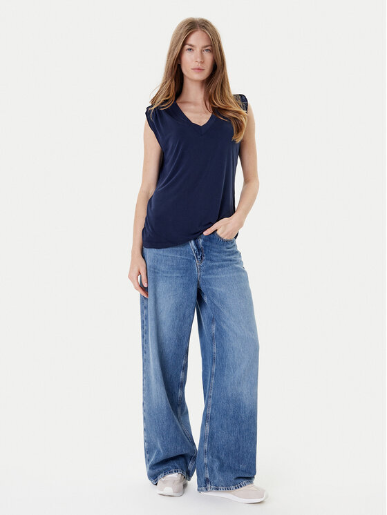 Guess Guess Blúz W5YP52 KCYW2 Sötétkék Regular Fit