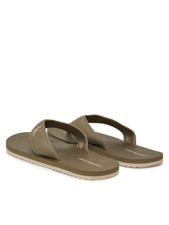 Calvin Klein Jeans Calvin Klein Jeans Šlepetės per pirštą Thong+ Cv YM0YM01235 Chaki