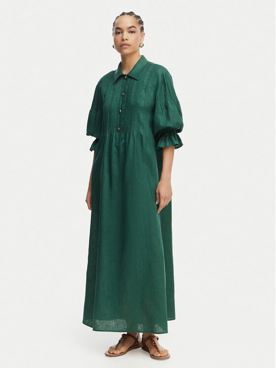 Luisa Spagnoli Luisa Spagnoli Hemdkleid Pasotto 543083 Dunkelgrün Regular Fit