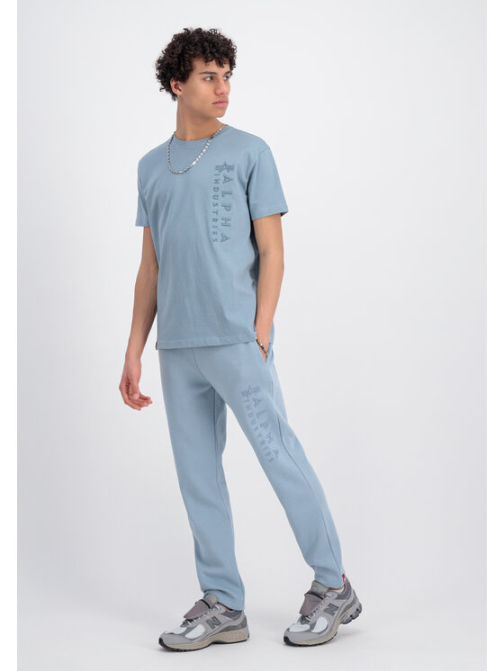 Alpha Industries Alpha Industries Joggery Embroidery Jogger Błękitny Straight Leg
