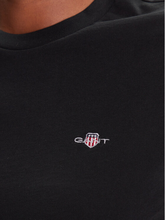 Gant Gant Tričko Shield 4200200 Čierna Regular Fit